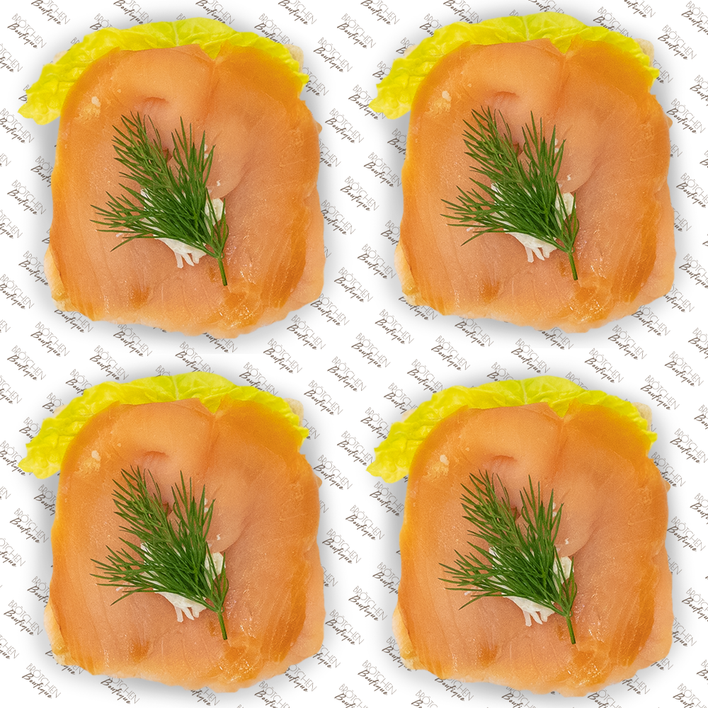 4x Brötchen mit geräuchertem Lachs & Kren | pro Stück 3,09€